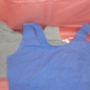 BRAND NEW FRUIT OF THE LOOM 2 PAK SPORTS BRAS-GRAY AND BLUE-SZ LARGE/TALLA 42